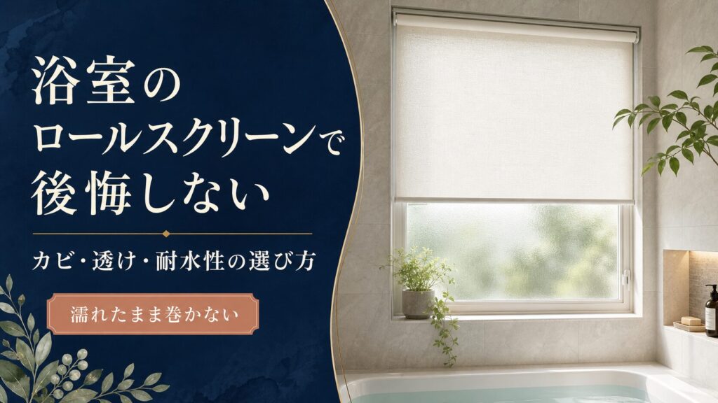 浴室のロールスクリーンで後悔しない選び方を解説するアイキャッチ画像