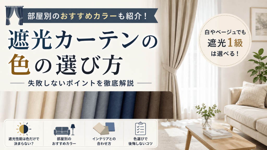 遮光カーテンの色の選び方|おすすめカラーや部屋別の選び方を解説
