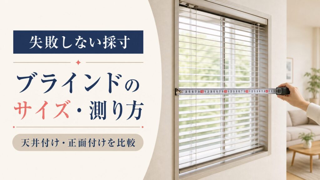 ブラインドのサイズと採寸方法を解説するアイキャッチ画像