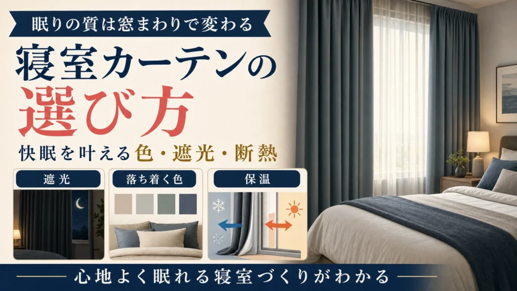 快眠のための色・遮光・断熱を比較する寝室カーテンの選び方