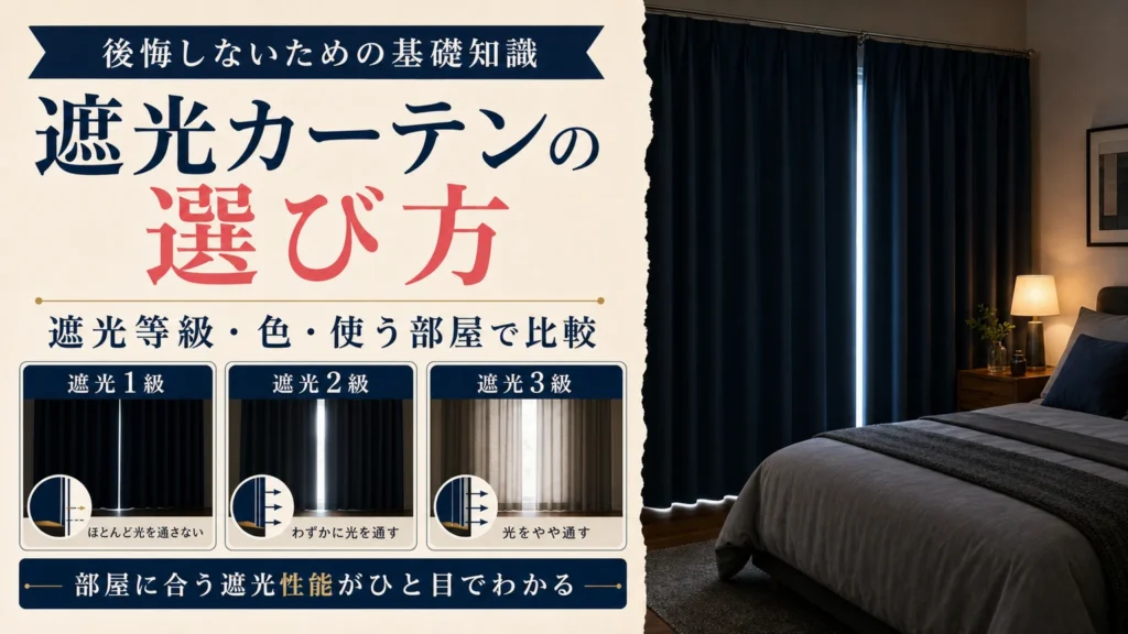 遮光等級・色・部屋別に比較する遮光カーテンの選び方