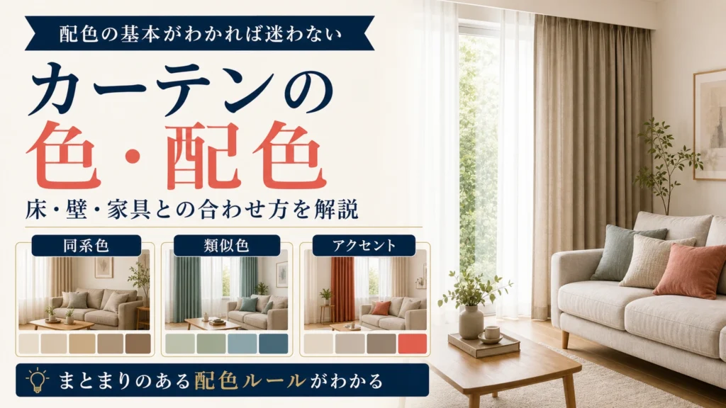 同系色・類似色・アクセントで考えるカーテンの色と配色