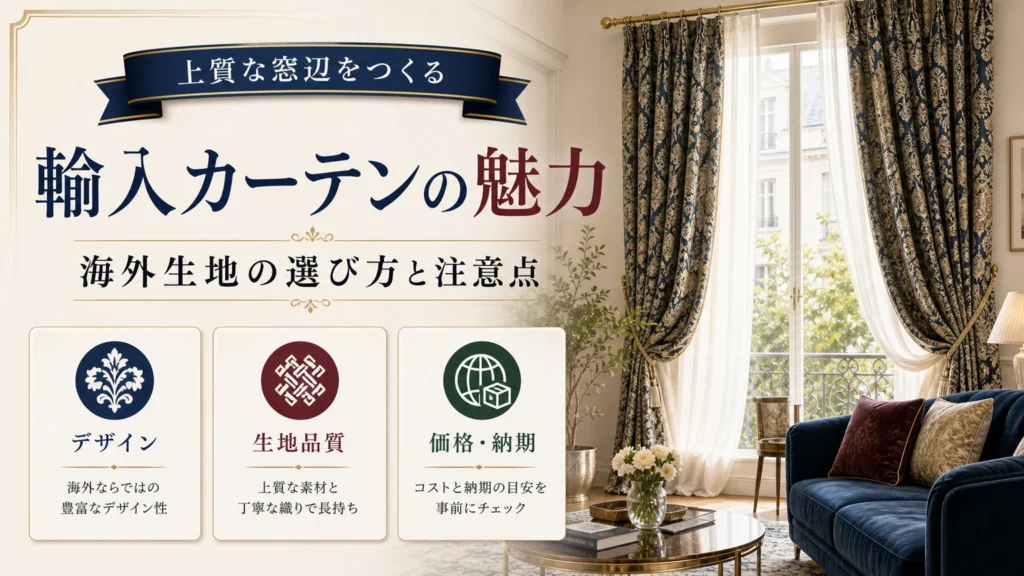 輸入カーテンの魅力と海外生地の選び方・注意点