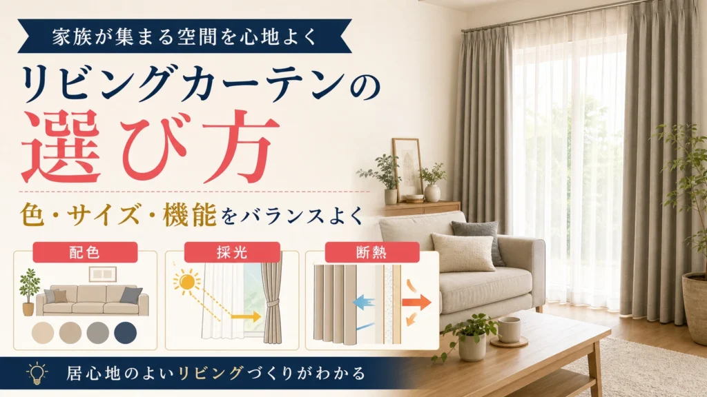 配色・採光・断熱で考えるリビングカーテンの選び方