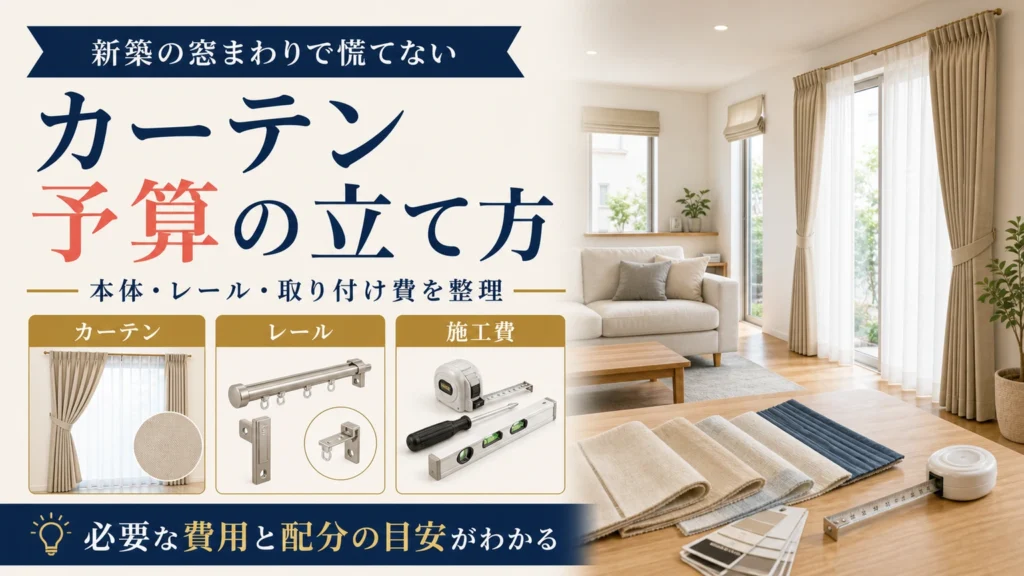 カーテン・レール・施工費を整理する新築の窓まわり予算